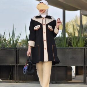 أحدث الموديلات طقم نسائئ جذاب باللون الابيض والاصفر