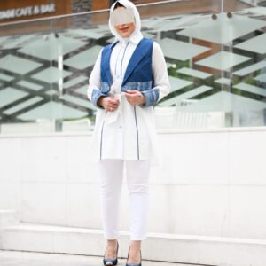 أحدث الموديلات طقم نسائئ جذاب باللون الابيض والاصفر